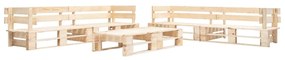 vidaXL Sofás paletes jardim 6 pcs madeira cor natural