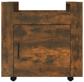 Trólei secretária 60x45x60 cm derivados madeira carvalho fumado