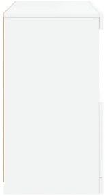 Aparador com luzes LED 60x37x67 cm branco