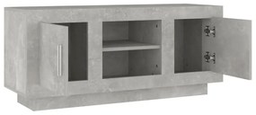 Móvel p/ TV 102x35x45 cm madeira processada cinzento cimento