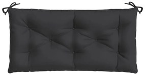 Almofadão p/ banco de jardim 110x50x7 cm tecido preto