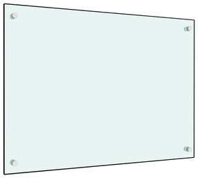 249452 vidaXL Painel anti-salpicos de cozinha 70x50 cm vidro temperado branco