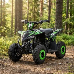 Mini moto 4 elétrica infantil - VOLT 1000 W 36 V, com 3 velocidades reguláveis, c/ marcha atrás Verde
