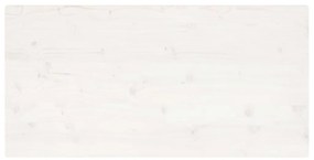 Tampo de mesa retangular 100x50x2,5 cm pinho maciço branco