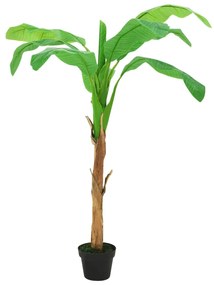 Árvore bananeira artificial com vaso 165 cm verde