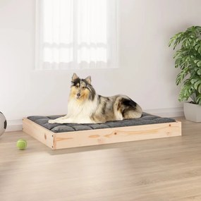 820861 vidaXL Cama para cães 91,5x64x9 cm madeira de pinho maciça