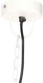 Candeeiro suspenso vintage indust. redondo 25 W 41 cm E27 branco
