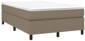 Cama com molas/colchão 120x200 cm tecido castanho-acinzentado