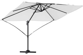 Guarda-Sol Cantilever Roma - Areia 352x251x260 cm em Alumínio