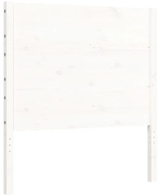 Cama sem colchão 100x200 cm madeira de pinho maciça branco