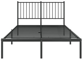 Estrutura de cama com cabeceira 120x200 cm metal preto
