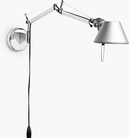Candeeiro de parede grande regulável com ficha Tolomeo Micro