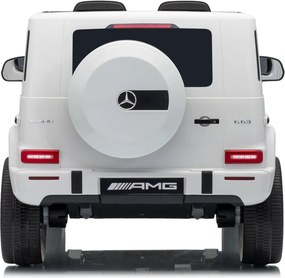 Carro elétrico para Crianças 3 a 7 anos*, 12V 4x4 Mercedes G63 AMG Rodas Espuma EVA, Controle remoto Branco