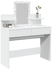Toucador com LEDs 100x40x130 cm branco