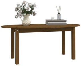 Mesa de centro 110x55x45 cm pinho maciço castanho mel