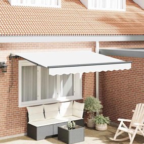 vidaXL Toldo Retrátil Branco 300 x 200 cm Poliéster, Alumínio