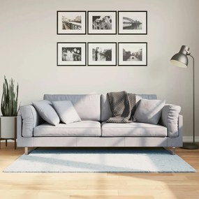 vidaXL Tapete pelo curto macio e lavável HUARTE 80x150 cm azul