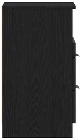 Camas de cabeceira vidaXL 2 pcs Carvalho Preto 40x35x65 cm Madeira eng