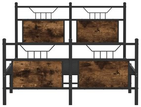 Estrutura de cama s/ colchão derivados madeira carvalho fumado