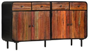 vidaXL Aparador de madeira reciclada maciça 140x35x76 cm