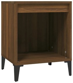 Mesas de cabeceira 2 pcs 40x35x50 cm cor carvalho castanho