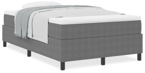 Cama Box Spring com Colchão Cinza Claro 120x200 cm Tecido de Veludo Co