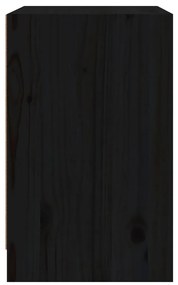 Mesas de cabeceira 2 pcs 40x31x50 cm pinho maciço preto