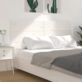 Cabeceira de cama 156x4x100 cm pinho maciço branco