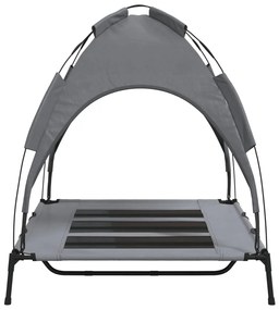 Cama para cães com toldo tecido oxford e aço antracite