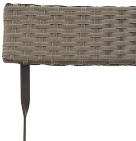Cadeiras de bistrô dobráveis 2 pcs vime PE e aço cinzento