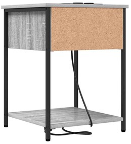 Armário de Cabeceira com gaveta Sonoma cinzento 42 x 41 x 56 cm