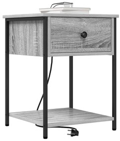 Armário de Cabeceira com gaveta Sonoma cinzento 42 x 41 x 56 cm