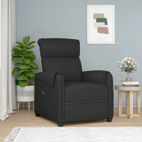 vidaXL Poltrona elétrica reclinável tecido preto