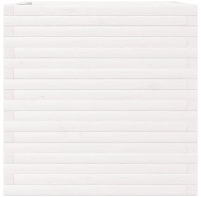 Vaso/floreira de jardim 70x70x68,5 cm pinho maciço branco