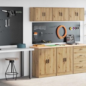vidaXL Armários de garagem 2pcs madeira processada carvalho artisiano