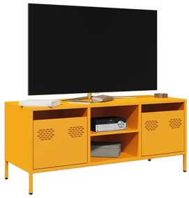 Móvel TV 101,5x39x43,5 cm aço laminado a frio amarelo mostarda