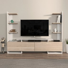 Móvel TV Ava – Branco Carvalho – 183,6 x 140 x 31,7 cm