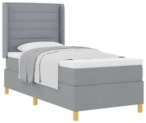 Cama box com colchão cinza claro 100x200 cm