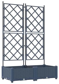 Vaso de Jardim com Treliça 2 pcs Cinza 80x40x125.5 cm