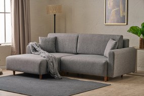 Sofá-Cama de Canto Mane – Cinzento – 246x85x160 cm