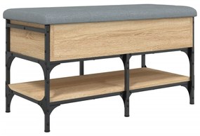 Banco sapateira 82x42x45 cm derivados madeira carvalho sonoma