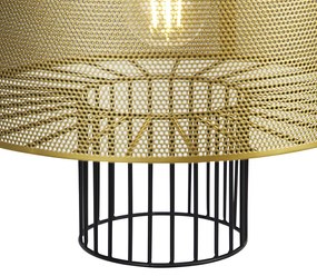 Candeeiro de suspensão design dourado com preto 30 cm - Tess Design
