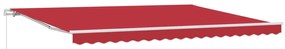 vidaXL Toldo Vermelho 4,5 × 3 m Poliéster e metal