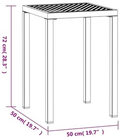 Mesa de jardim 50x50x72 cm aço antracite