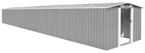 vidaXL Abrigo de jardim 257x990x181 cm aço galvanizado cinzento