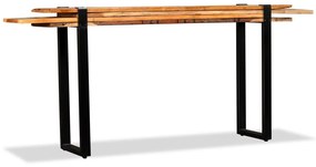 Mesa consola ajustável em madeira maciça recuperada