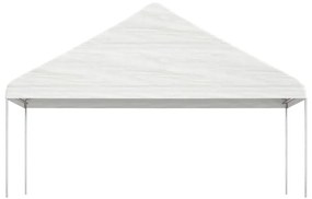 Gazebo com telhado 4,46x5,88x3,75 m polietileno branco