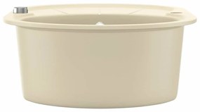 Lava-louça com 1 cuba oval granito bege