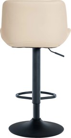 Conjunto de 2 bancos de bar Tover em couro sintético creme