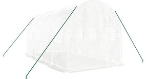 Estufa com estrutura de aço 8 m² 4x2x2 m branco